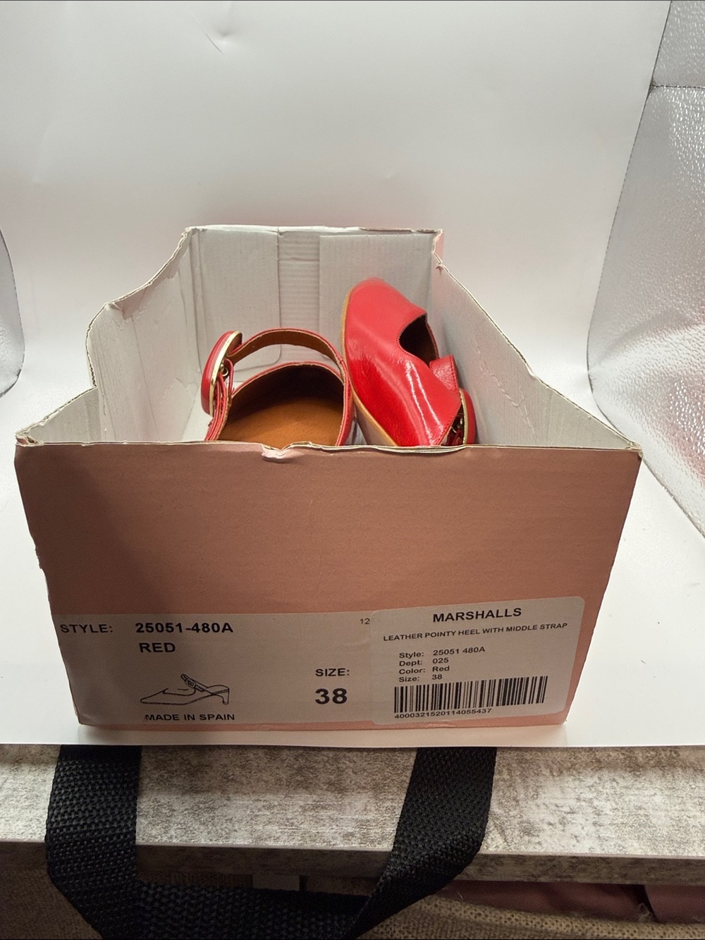 Pointed Red Leather Buckle Mules Ana Paloma - Picture 7 of 7